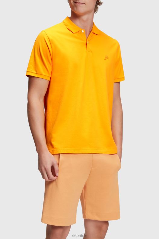 Esprit Dolphin Tennis Club Classic Polo Men Orange Polos P0D0X892 - Image 1
