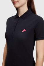 Esprit Dolphin Tennis Club Classic Polo Women Black Polos P0D0X493 - Image 2