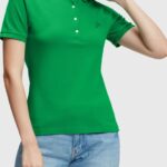Esprit Dolphin Tennis Club Classic Polo Women Green Polos P0D0X495