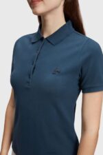 Esprit Dolphin Tennis Club Classic Polo Women Navy Polos P0D0X496 - Image 2