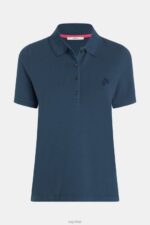 Esprit Dolphin Tennis Club Classic Polo Women Navy Polos P0D0X496 - Image 4