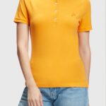 Esprit Dolphin Tennis Club Classic Polo Women Orange Polos P0D0X500