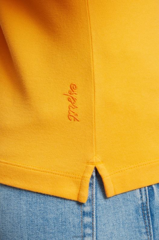 Esprit Dolphin Tennis Club Classic Polo Women Orange Polos P0D0X500 - Image 3