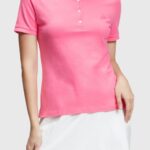 Esprit Dolphin Tennis Club Classic Polo Women Pink Polos P0D0X499