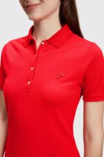 Esprit Dolphin Tennis Club Classic Polo Women Red Polos P0D0X498 - Image 2