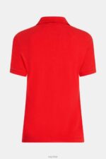 Esprit Dolphin Tennis Club Classic Polo Women Red Polos P0D0X498 - Image 5