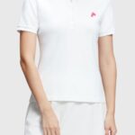 Esprit Dolphin Tennis Club Classic Polo Women White Polos P0D0X494