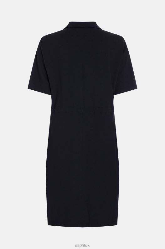Esprit Dolphin Tennis Club Pleated Polo Dress Women Black Dresses P0D0X501 - Image 5