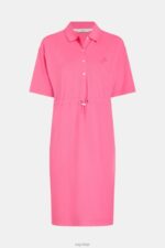 Esprit Dolphin Tennis Club Pleated Polo Dress Women Pink Dresses P0D0X503 - Image 4