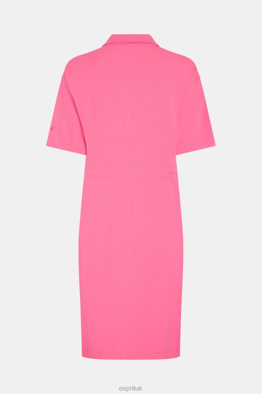 Esprit Dolphin Tennis Club Pleated Polo Dress Women Pink Dresses P0D0X503 - Image 5