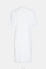 Esprit Dolphin Tennis Club Pleated Polo Dress Women White Dresses P0D0X502 - Image 5