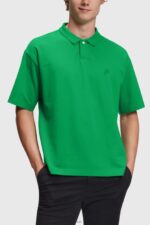 Esprit Dolphin Tennis Club Relaxed Polo Men Green Polos P0D0X875