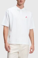 Esprit Dolphin Tennis Club Relaxed Polo Men White Polos P0D0X877
