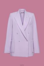 Esprit Double-breasted blazer Women Lavender Coats P0D0X256 - Image 5