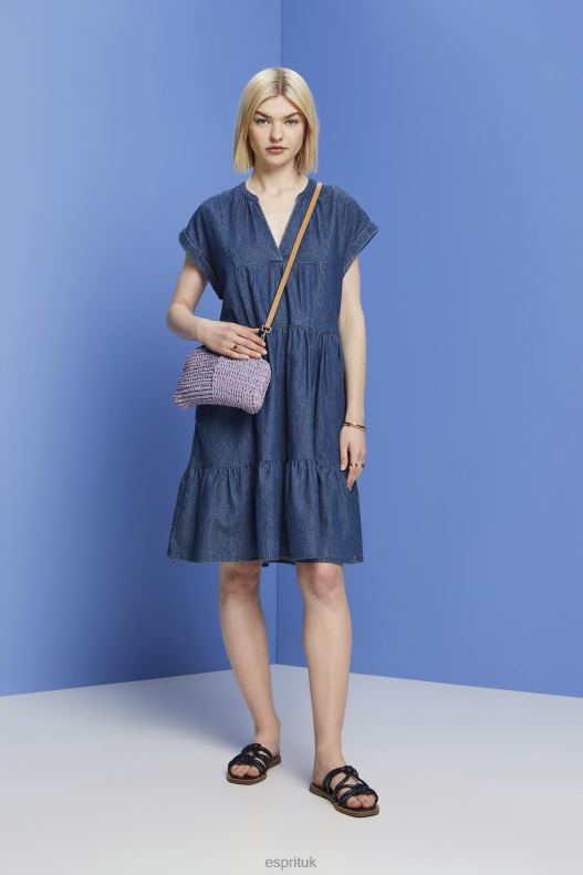 Esprit Dresses light woven Loose fit Women Blue Medium Wash Dresses P0D0X183 - Image 2
