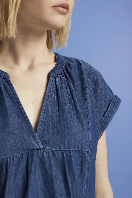 Esprit Dresses light woven Loose fit Women Blue Medium Wash Dresses P0D0X183 - Image 3