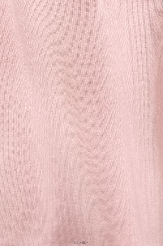 Esprit Embroidered logo sweatshirt, organic cotton Women Old Pink Sweatshirts & Hoodies P0D0X13 - Image 4
