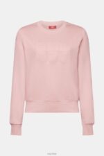 Esprit Embroidered logo sweatshirt, organic cotton Women Old Pink Sweatshirts & Hoodies P0D0X13 - Image 5