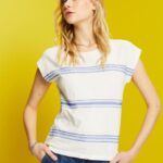 Esprit Embroidered t-shirt, 100% cotton Women Ice T-Shirts P0D0X97