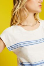 Esprit Embroidered t-shirt, 100% cotton Women Ice T-Shirts P0D0X97 - Image 3