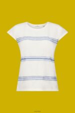 Esprit Embroidered t-shirt, 100% cotton Women Ice T-Shirts P0D0X97 - Image 5
