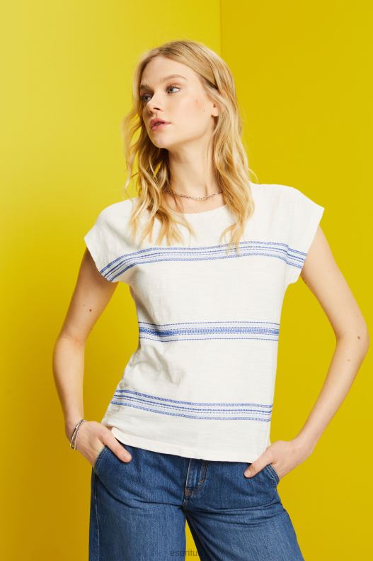 Esprit Embroidered t-shirt, 100% cotton Women Ice T-Shirts P0D0X97 - Image 1