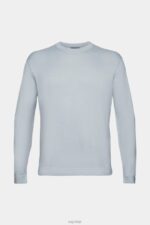 Esprit Fine knit jumper Men Grey Blue Sweaters P0D0X685 - Image 5