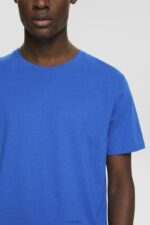 Esprit Flecked jersey t-shirt Men Blue T-Shirts P0D0X781 - Image 3