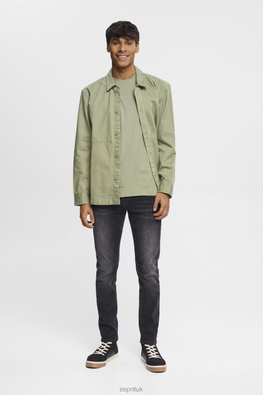 Esprit Flecked jersey t-shirt Men Light Khaki T-Shirts P0D0X780 - Image 2