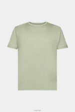 Esprit Flecked jersey t-shirt Men Light Khaki T-Shirts P0D0X780 - Image 5