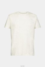 Esprit Flecked jersey t-shirt Men White T-Shirts P0D0X779 - Image 5