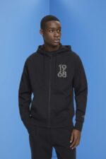 Esprit Full-length zip hoodie Men Black Sweatshirts & Hoodies P0D0X633