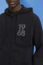Esprit Full-length zip hoodie Men Black Sweatshirts & Hoodies P0D0X633 - Image 3