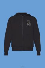 Esprit Full-length zip hoodie Men Black Sweatshirts & Hoodies P0D0X633 - Image 5