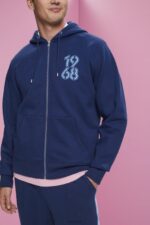 Esprit Full-length zip hoodie Men Ink Sweatshirts & Hoodies P0D0X637 - Image 3
