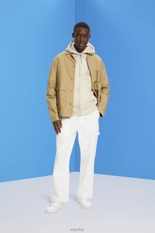 Esprit Full-length zip hoodie Men Light Taupe Sweatshirts & Hoodies P0D0X635 - Image 2