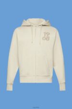 Esprit Full-length zip hoodie Men Light Taupe Sweatshirts & Hoodies P0D0X635 - Image 5