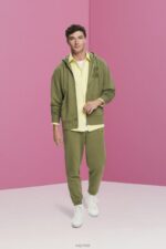 Esprit Full-length zip hoodie Men Olive Sweatshirts & Hoodies P0D0X636 - Image 2