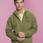 Esprit Full-length zip hoodie Men Olive Sweatshirts & Hoodies P0D0X636