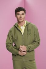 Esprit Full-length zip hoodie Men Olive Sweatshirts & Hoodies P0D0X636