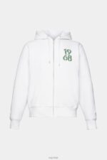 Esprit Full-length zip hoodie Men White Sweatshirts & Hoodies P0D0X634 - Image 5