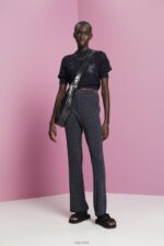 Esprit Glitter effect knitted trousers Women Navy Trousers & Pants P0D0X259 - Image 2