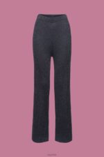 Esprit Glitter effect knitted trousers Women Navy Trousers & Pants P0D0X259 - Image 5