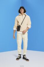 Esprit Half-zip knitted jumper Men Light Taupe Sweaters P0D0X761 - Image 2