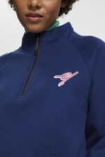 Esprit Half-zip sweatshirt Women Ink Sweatshirts & Hoodies P0D0X162 - Image 3