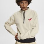 Esprit Half-zip sweatshirt Women Light Taupe Sweatshirts & Hoodies P0D0X160