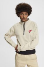 Esprit Half-zip sweatshirt Women Light Taupe Sweatshirts & Hoodies P0D0X160