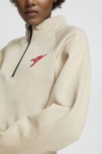 Esprit Half-zip sweatshirt Women Light Taupe Sweatshirts & Hoodies P0D0X160 - Image 3