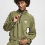 Esprit Half-zip sweatshirt Women Olive Sweatshirts & Hoodies P0D0X161