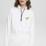 Esprit Half-zip sweatshirt Women White Sweatshirts & Hoodies P0D0X159